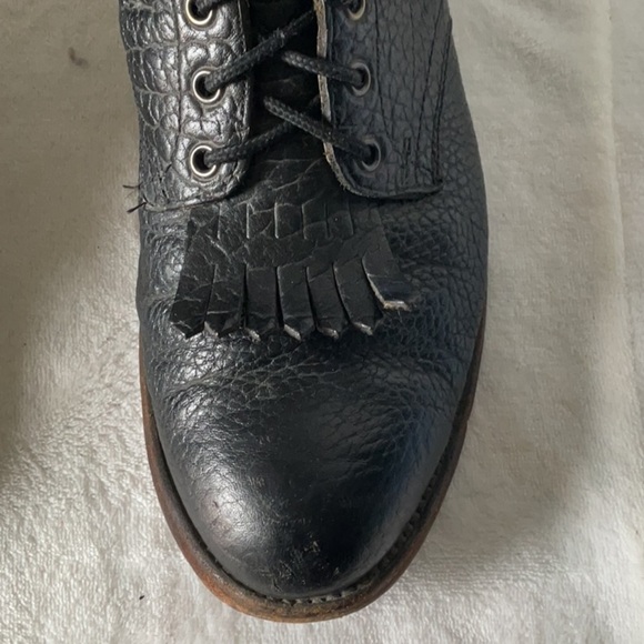 Brahma 80’s vintage Black Lace Up Boots Timeless Design - Picture 4 of 5